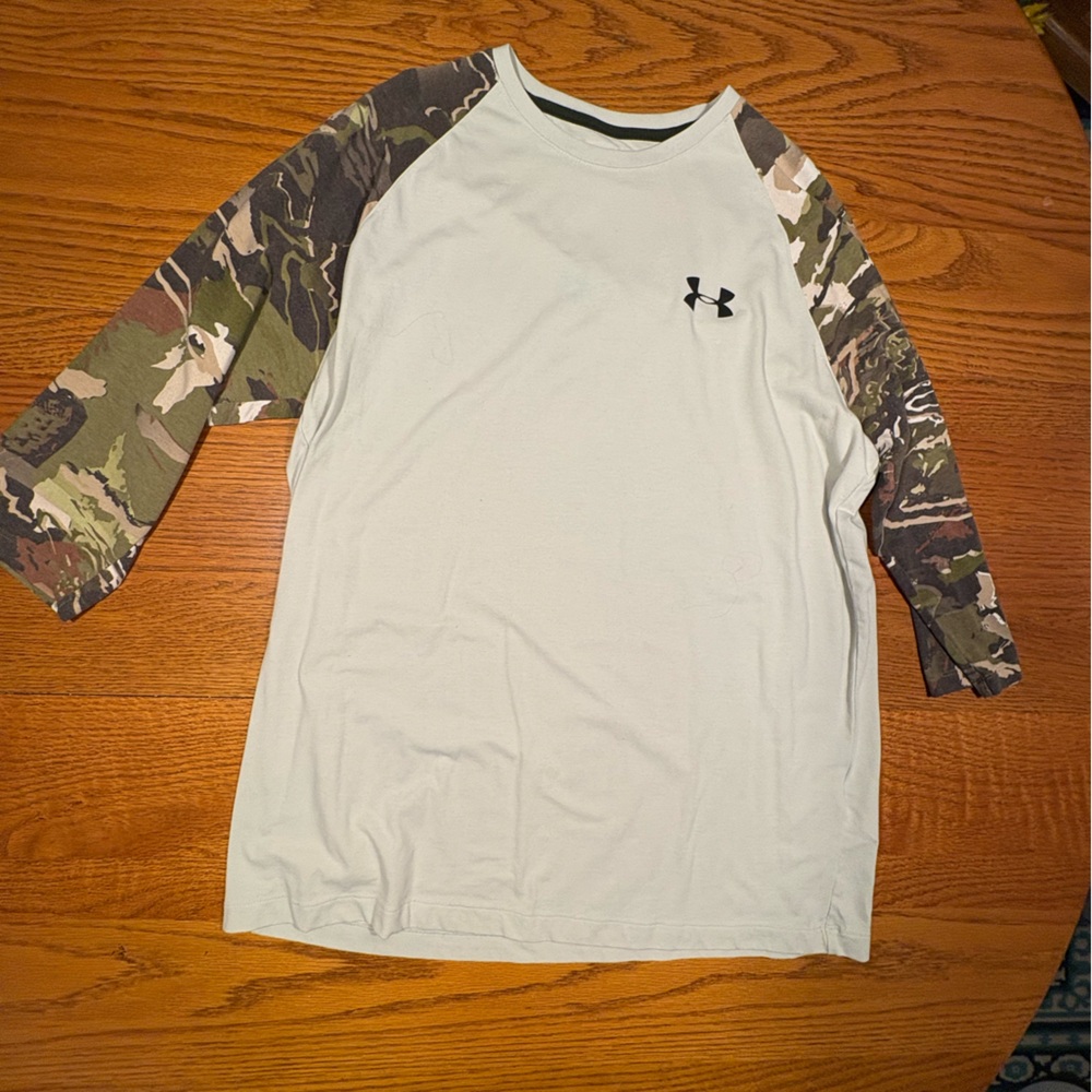 Under Armour Long Sleeve Shirt - White and Camouflage